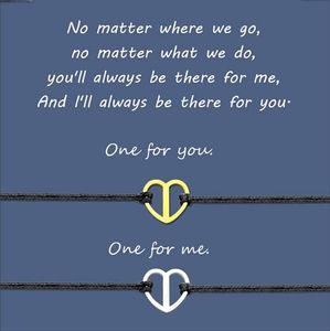 Leather "l" initial friendship bracelets